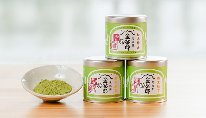 粉末緑茶　缶